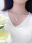 14K GOLD 3.22 CTW NATURAL YELLOW DIAMOND & DIAMOND NECKLACE