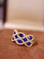 14K GOLD 1.61 CTW VIVID BLUE NATURAL SAPPHIRE & DIAMOND RING