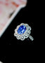 14K GOLD 2.25 CTW NATURAL SAPPHIRE & DIAMOND RING