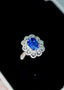 14K GOLD 2.25 CTW NATURAL SAPPHIRE & DIAMOND RING