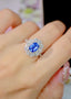 14K GOLD 2.25 CTW NATURAL SAPPHIRE & DIAMOND RING