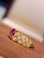 14K GOLD 1.08 CTW NATURAL PADPARADSCHA SAPPHIRE & DIAMOND RING