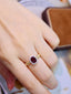 14K GOLD 1.13 CTW VIVID RED NATURAL RUBY & DIAMOND RING