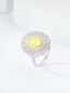 GIA CERTIFIED 14K GOLD 1.76 CTW NATURAL YELLOW DIAMOND & DIAMOND RING