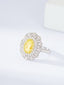 GIA CERTIFIED 14K GOLD 1.76 CTW NATURAL YELLOW DIAMOND & DIAMOND RING