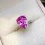 14K GOLD 6.5 CT NATURAL KUNZITE & DIAMOND RING