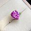 14K GOLD 6.5 CT NATURAL KUNZITE & DIAMOND RING