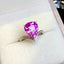 14K GOLD 6.5 CT NATURAL KUNZITE & DIAMOND RING