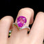 14K GOLD 6.5 CT NATURAL KUNZITE & DIAMOND RING