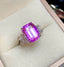 14K GOLD 11.5 CT NATURAL KUNZITE & SAPPHIRE RING