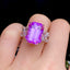 14K GOLD 11.5 CT NATURAL KUNZITE & SAPPHIRE RING