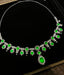 14K GOLD 17.8 CT VIVID GREEN NATURAL EMERALD NECKLACE