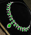 14K GOLD 17.8 CT VIVID GREEN NATURAL EMERALD NECKLACE