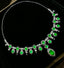 14K GOLD 17.8 CT VIVID GREEN NATURAL EMERALD NECKLACE