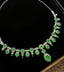 14K GOLD 17.8 CT VIVID GREEN NATURAL EMERALD NECKLACE