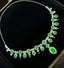 14K GOLD 17.8 CT VIVID GREEN NATURAL EMERALD NECKLACE