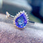 14K GOLD 3.5 CT NATURAL TANZANITE & DIAMOND RING