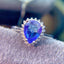 14K GOLD 3.5 CT NATURAL TANZANITE & DIAMOND RING