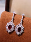 14K GOLD 3.07 CTW NATURAL RUBY & DIAMOND EARRINGS