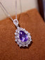 14K GOLD 3.43 CTW NATURAL SAPPHIRE & DIAMOND PENDANT