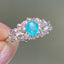 14K GOLD 0.7 CT NATURAL PARAIBA TOURMALINE & SAPPHIRE & DIAMOND RING