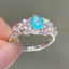 14K GOLD 0.7 CT NATURAL PARAIBA TOURMALINE & SAPPHIRE & DIAMOND RING