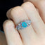 14K GOLD 0.7 CT NATURAL PARAIBA TOURMALINE & SAPPHIRE & DIAMOND RING