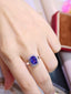 14K GOLD 3.37 CTW NATURAL TANZANITE & DIAMOND RING