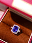 14K GOLD 3.37 CTW NATURAL TANZANITE & DIAMOND RING