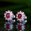 14K GOLD 0.94 CTW NATURAL RUBY & DIAMOND EARRINGS