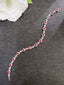 14K GOLD 4.15 CTW NATURAL RUBY & DIAMOND BRACELET