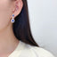 14K GOLD 3.47 CTW NATURAL SAPPHIRE & DIAMOND EARRINGS