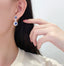 14K GOLD 3.47 CTW NATURAL SAPPHIRE & DIAMOND EARRINGS