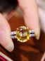 14K GOLD 3.57 CTW NATURAL TOURMALINE & DIAMOND RING