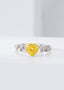 14K GOLD 0.41 CTW NATURAL YELLOW DIAMOND & DIAMOND RING