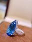 14K GOLD 16.94 CTW NATURAL TOPAZ & DIAMOND RING