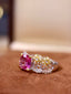 14K GOLD 1.69 CTW NATURAL PADPARADSCHA SAPPHIRE & DIAMOND RING