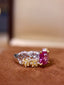 14K GOLD 1.69 CTW NATURAL PADPARADSCHA SAPPHIRE & DIAMOND RING