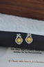 14K GOLD 1.1 CT NATURAL COLOR DIAMOND EARRINGS