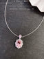 14K GOLD 5.36 CTW NATURAL MORGANITE & SAPPHIRE PENDANT