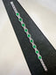 14K GOLD 7.4 CTW VIVID GREEN NATURAL EMERALD & DIAMOND BRACELET