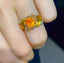 14K GOLD 2.3 CT NATURAL SPESSARTINE & DIAMOND RING