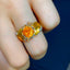 14K GOLD 2.3 CT NATURAL SPESSARTINE & DIAMOND RING