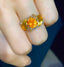 14K GOLD 2.3 CT NATURAL SPESSARTINE & DIAMOND RING