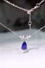 14K GOLD 3.4 CTW NATURAL SAPPHIRE & DIAMOND NECKLACE