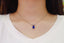 14K GOLD 3.4 CTW NATURAL SAPPHIRE & DIAMOND NECKLACE