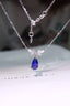 14K GOLD 3.4 CTW NATURAL SAPPHIRE & DIAMOND NECKLACE