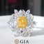 GIA CERTIFIED 14K GOLD 2.46 CTW NATURAL YELLOW DIAMOND & DIAMOND RING/PENDANT