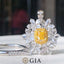 GIA CERTIFIED 14K GOLD 2.46 CTW NATURAL YELLOW DIAMOND & DIAMOND RING/PENDANT