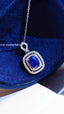 14K GOLD 1.38 CTW NATURAL SAPPHIRE & DIAMOND NECKLACE